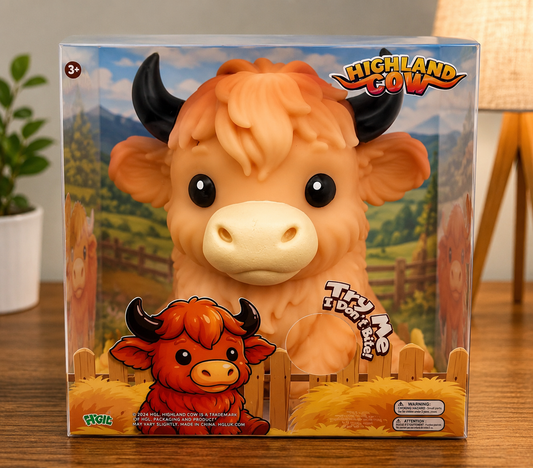 Highland Cow Squishy – Jumbo Slow Rising Squeeze Toy