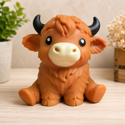 Highland Cow Squishy – Jumbo Slow Rising Squeeze Toy
